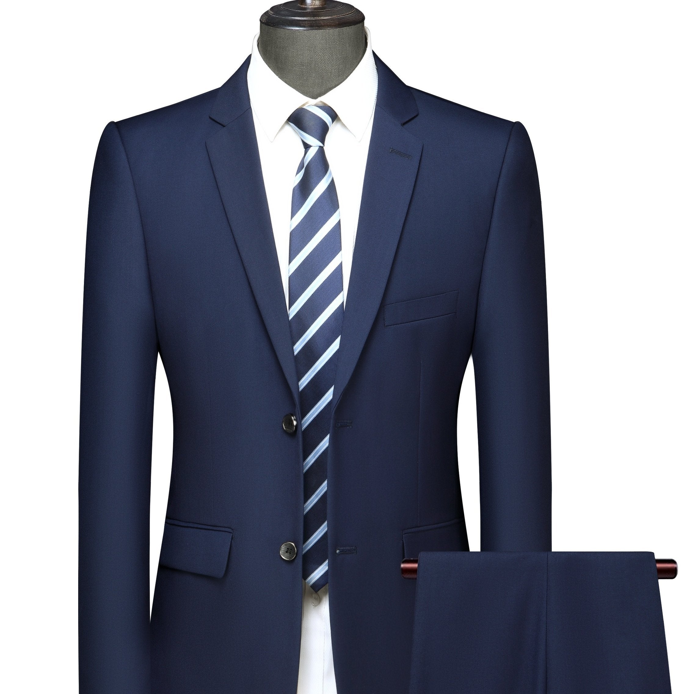 Men's 2-Piece Suit Jacket & Dress Pants Set for Business Dinner Wedding