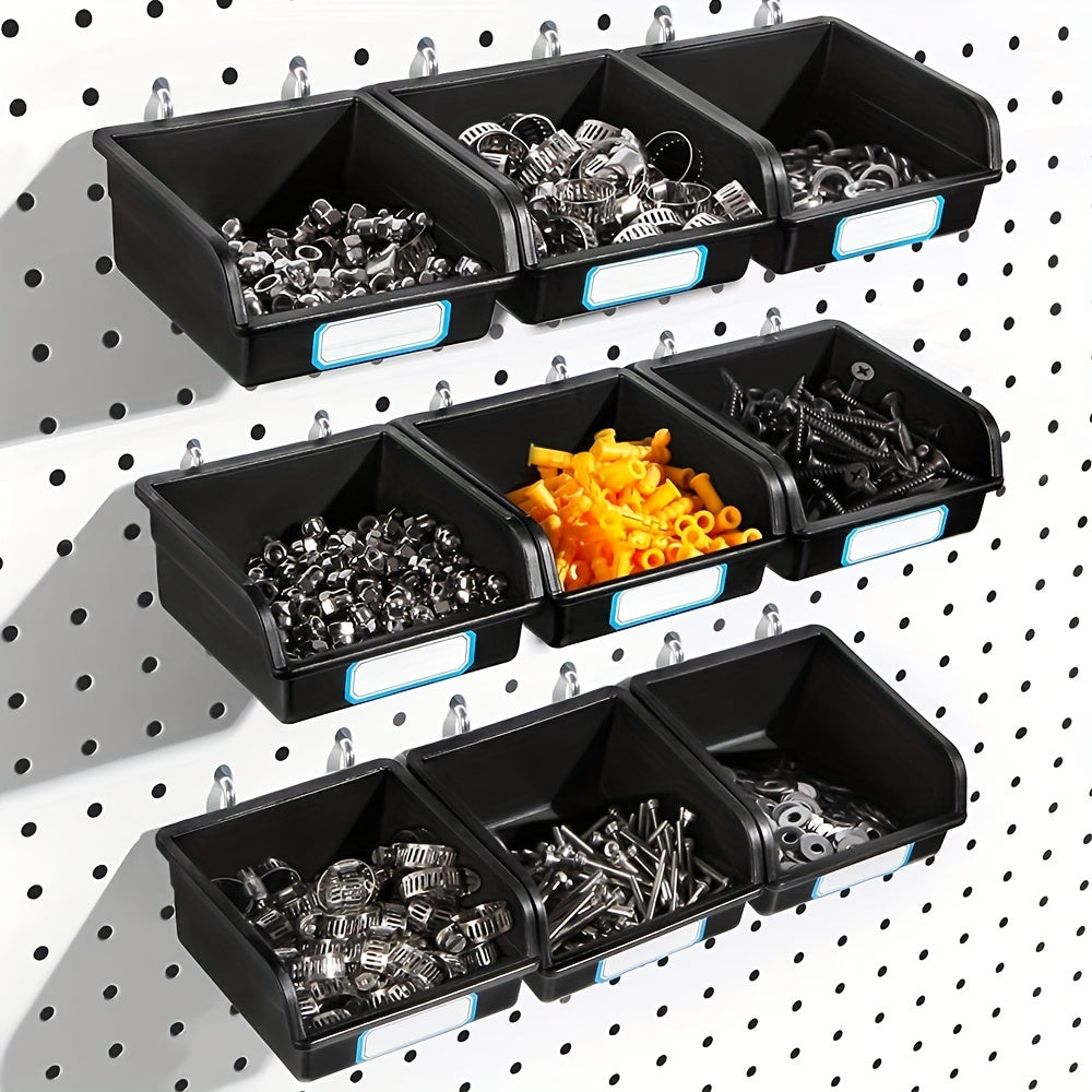Stackable Pegboard Bins with Hooks - Organize Your Tools and Accessories