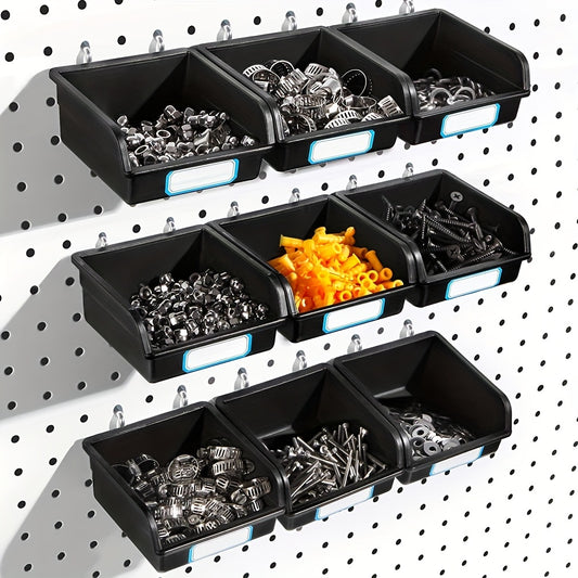 Stackable Pegboard Bins with Hooks - Organize Your Tools and Accessories