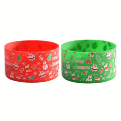 Christmas Silicone Cup Sleeve for 30oz 40oz Tumbler Non-slip Cup Bottom Cover