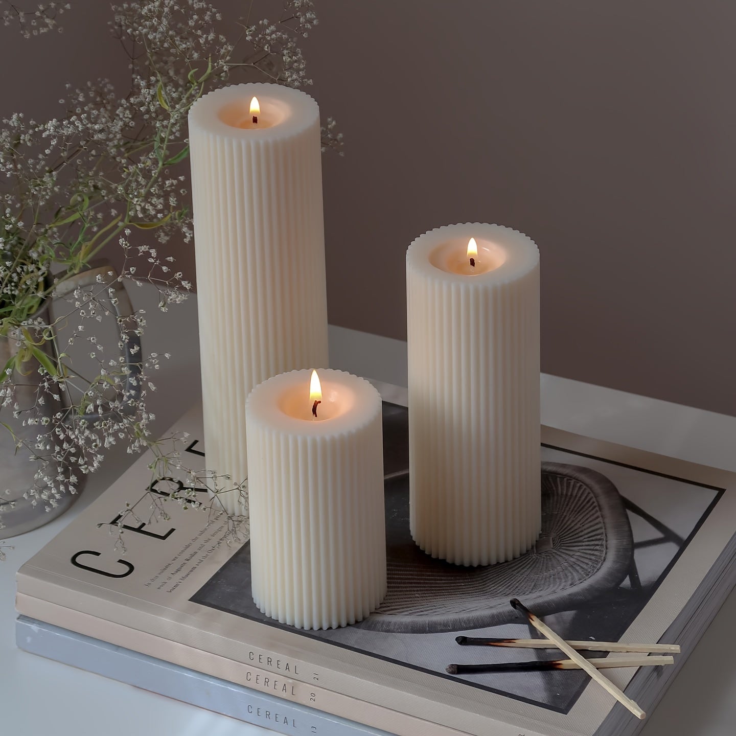 3D Stripe Candle Silicone Casting Molds - Pillar Square Resin Mold