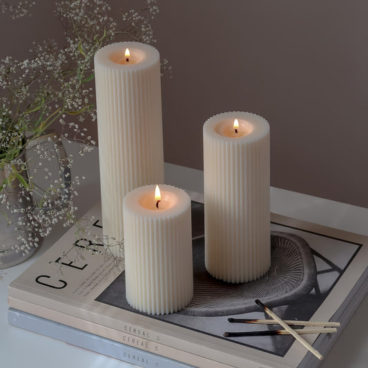 3D Stripe Candle Silicone Casting Molds - Pillar Square Resin Mold