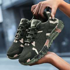 Women's Camo Print Lace-up Running Shoes Breathable Lightweight Sneakers