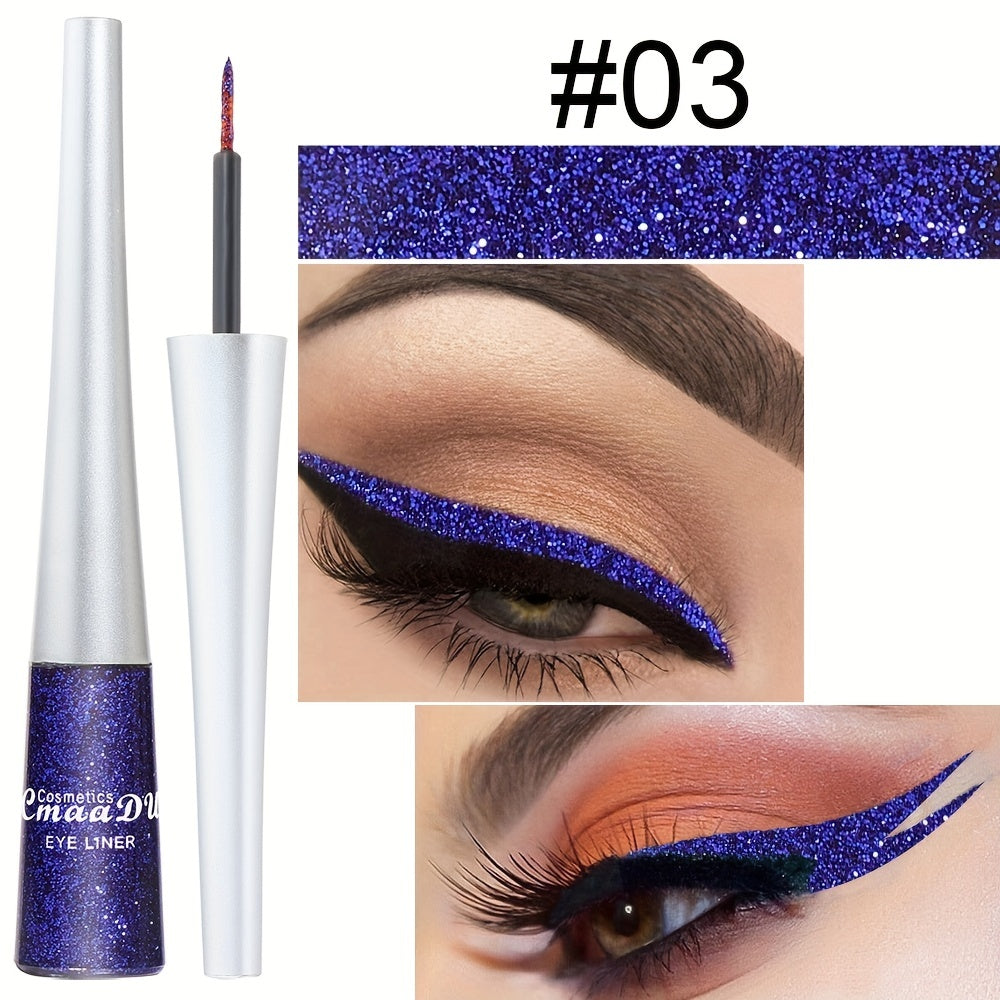 Glitter Liquid Eyeliner Stick Fine Tip Easy Apply Waterproof Eye Makeup Tool