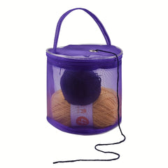 Portable Organizer Yarn Case Mesh Bag Crochet Thread Storage Tote Baskets