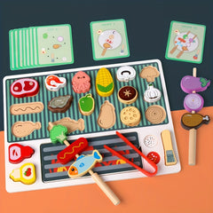 Kids Mini BBQ Pretend Play Toy Grill Set