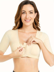 Plus Size Sports Bra Front Closure Wireless Yoga Running Bra