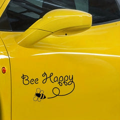 Creative Cartoon Bee Flying Car Fuel Tank Cover Sticker