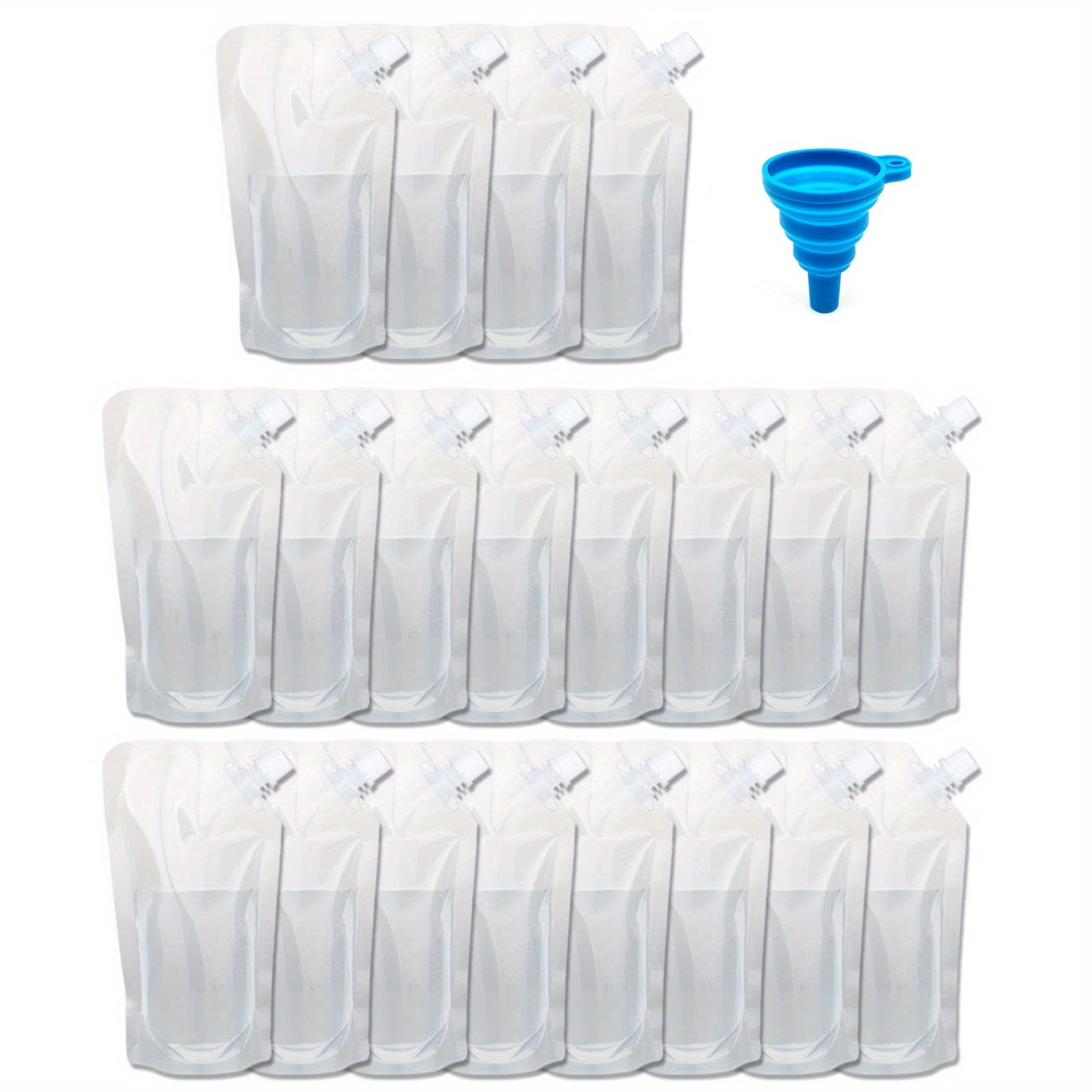 20pcs Reusable Drinking Flask Cruise Pouch Concealable Plastic Bags 16 Oz