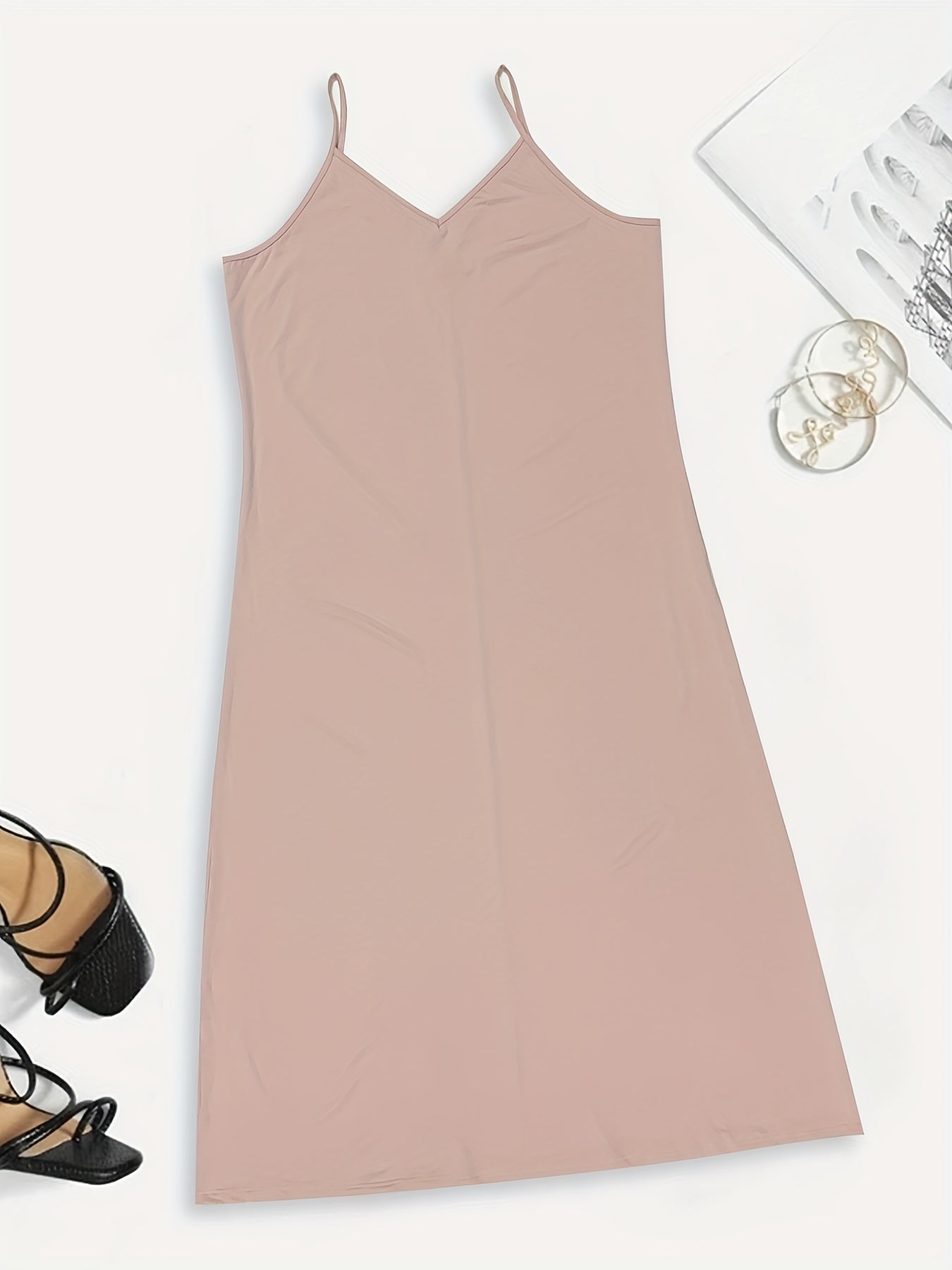  V Neck Maxi Cami Dress