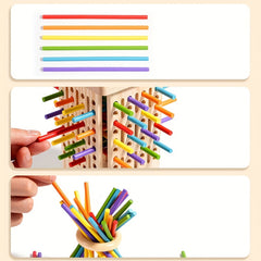 Colorful Wooden Dice Game for Kids Fine Motor Skills Development & Counting