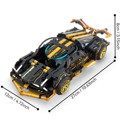Golden Static V12 Sports Car Building Blocks Toys 1 18 Scale Adult Challenge