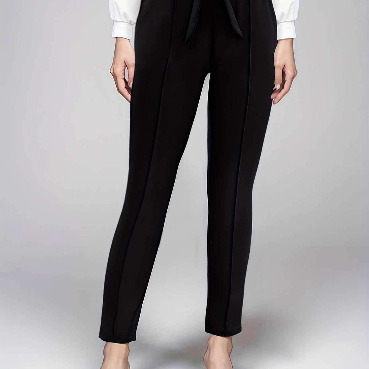 High Waist Tie Knot Skinny Pants