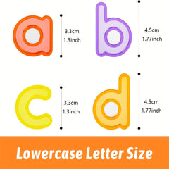 78pcs Translucent Alphabet Letters for Kids Plastic Lowercase ABCs