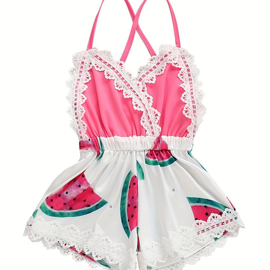 Watermelon Print Swimsuit for Baby Girls - Summer Fun