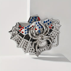 Vintage Silvery Spider Belt Buckle for DIY