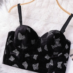 Butterfly Print Cami Corset Bustier Body Shaper