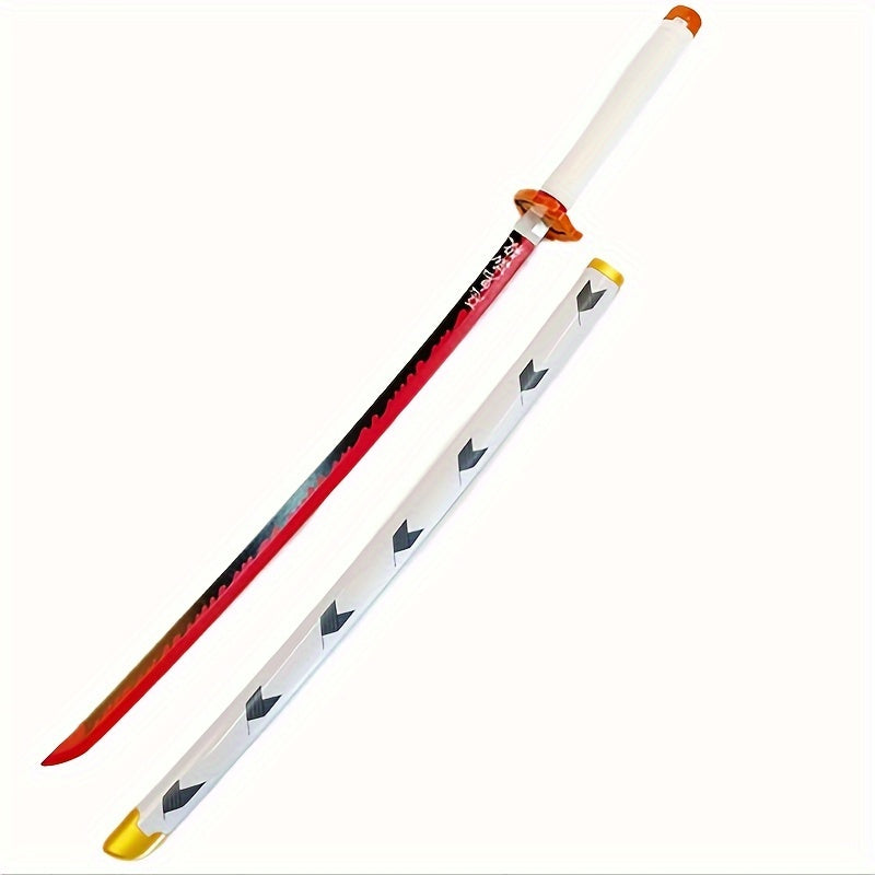 Red & Orange Demon Slayer Anime Samurai Cosplay Sword