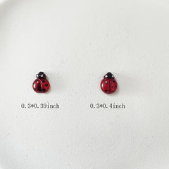 20 Pcs Ladybug Nail Art Resin Charms 3D Nail Decor