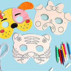 25 Sheets Blank Paper Mask Watercolor Painting DIY Art Materials