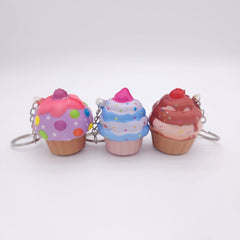 24pcs Donut Decompressing Toy Keychain Holiday Gift