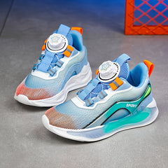 Boy's Rotating Buckle Basketball Shoes Non Slip Sneakers