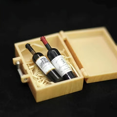 Mini Wine Bottle And Glass Set 1 12 Scale Dollhouse Accessory