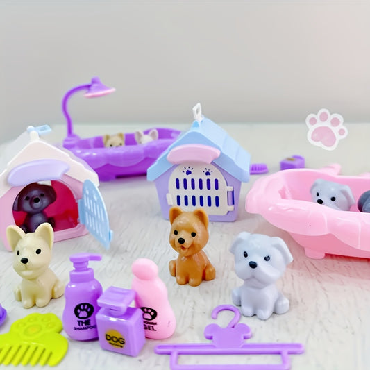 Colorful Mini Animal Toy Set Durable PP Material Assorted Colors Novelty Playset