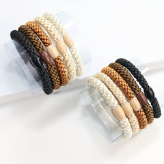 15pcs Solid Hair Rope Elastic Ponytail Holder Hair Accessories