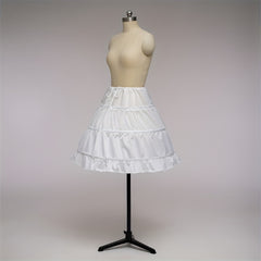 Kids Petticoat A Line 3 Hoops One Layer Lace Trim Dress Underskirt