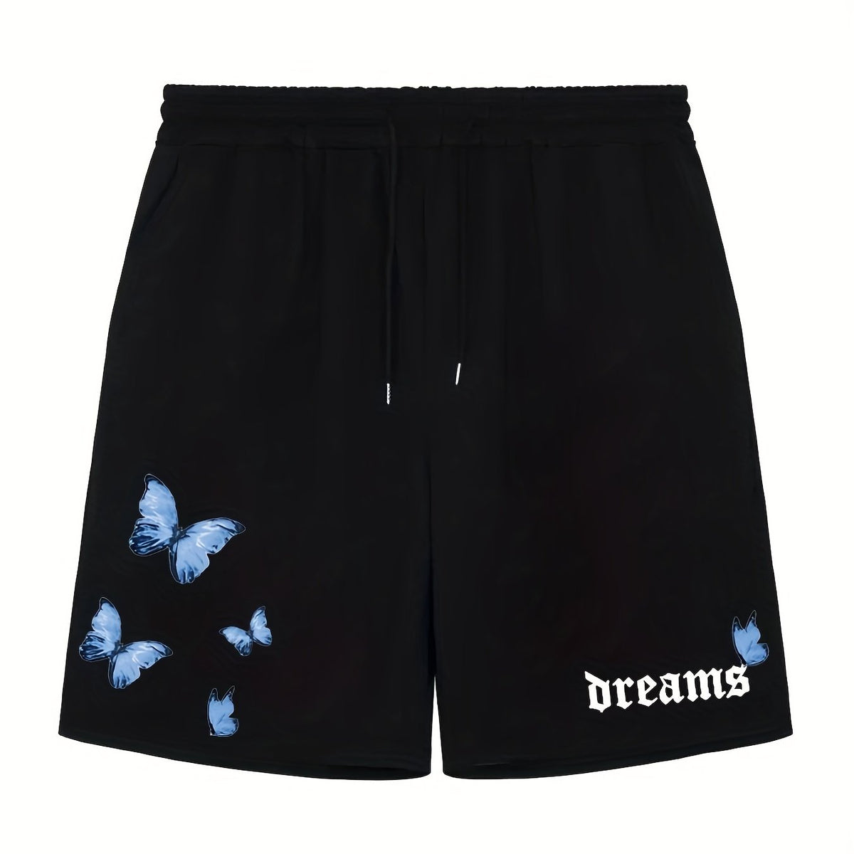 Men's Casual Solid Elastic Waist Drawstring Shorts for Summer
