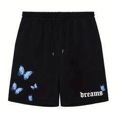 Men's Casual Solid Elastic Waist Drawstring Shorts for Summer
