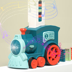Domino Train Toy Set Automatic Domino Building And Stacking Toys