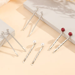 Rhinestone Faux Pearl Hair Clip Bobby Pin Side Clip Head Jewelry