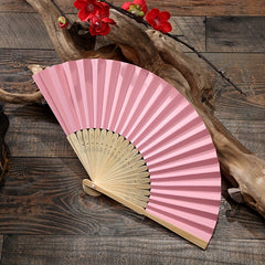 Solid Fan Ancient Style Blank Paper Folding Fan Men Handheld Fan