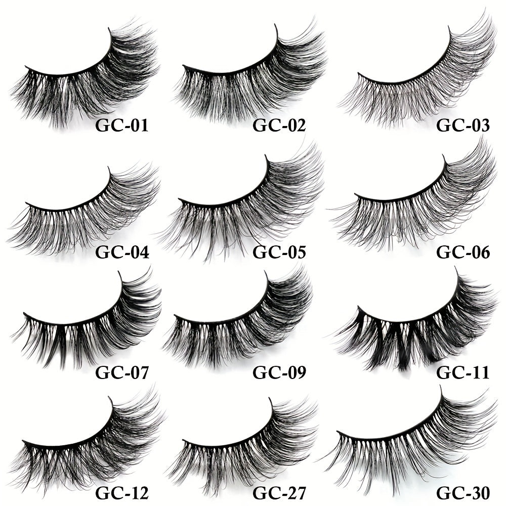 10 Pairs 3D Multilayer False Eyelashes Natural Cross Grafting Lashes