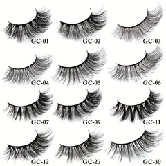 20 Pairs 3D Fiber False Eyelashes Multilayer Bushy Natural Long Lasting