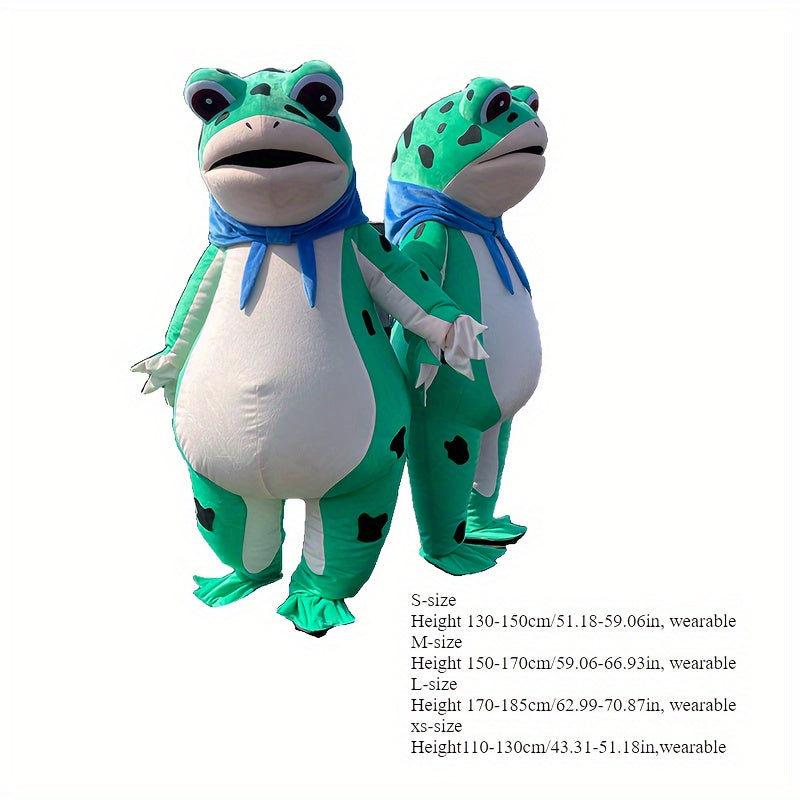 Funny Frog Inflatable Costume Set Halloween Toad Suit