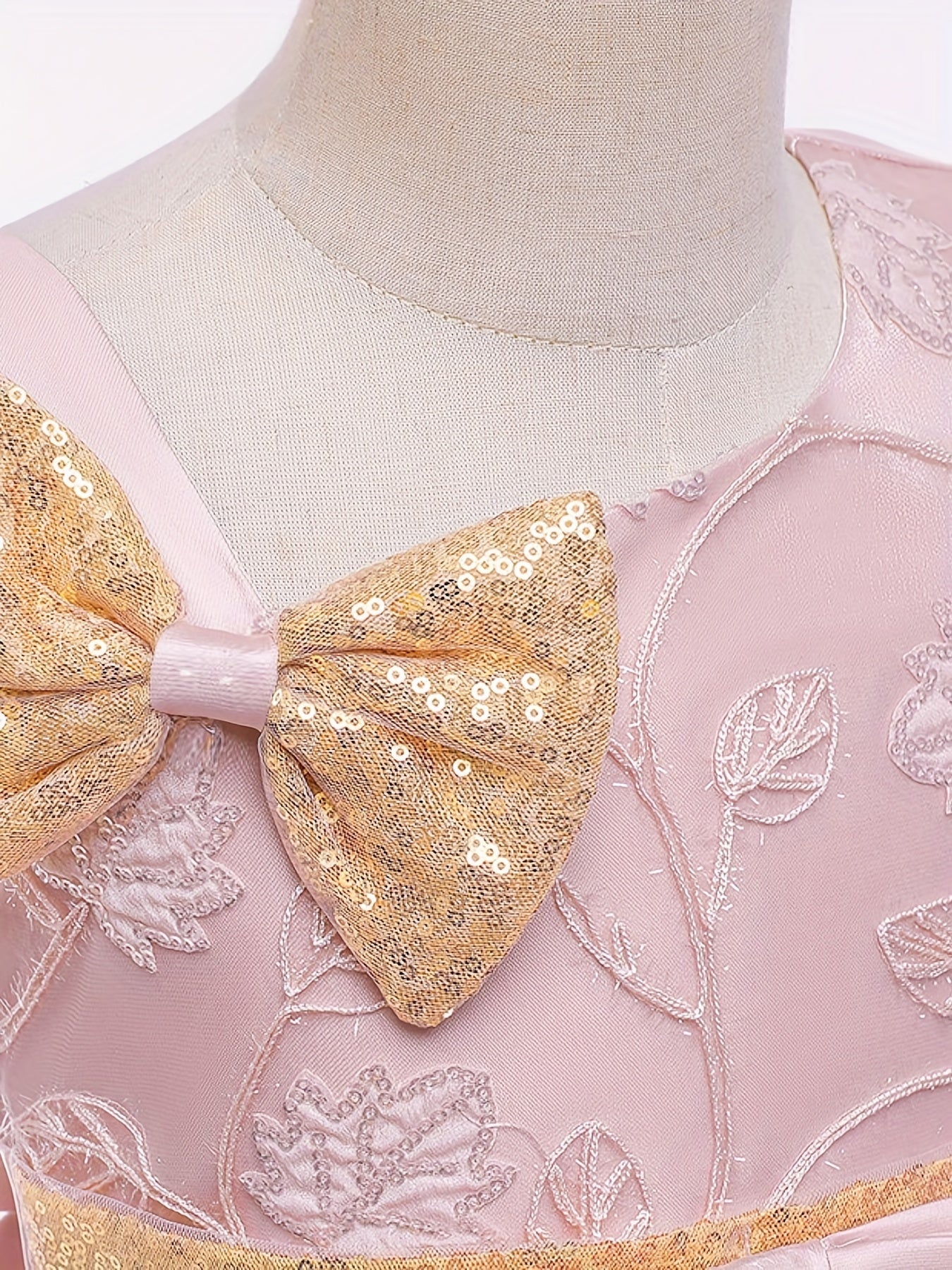 Sequins Bow Flower Princess Dress for Toddler Girls