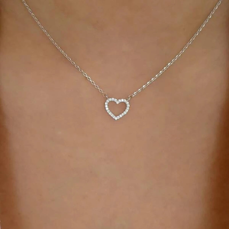Heart Pendant Necklace Chain Wedding Anniversary Gift
