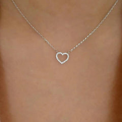 Heart Pendant Necklace Chain Wedding Anniversary Gift