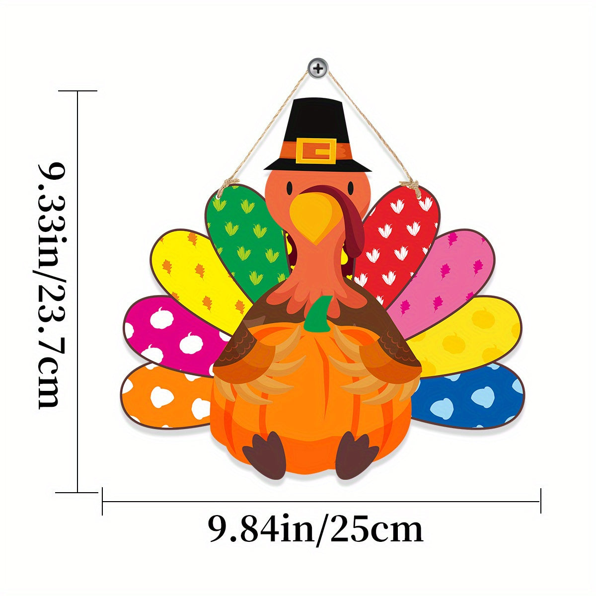 Thanksgiving Party Decoration Hemp Rope Doorplate
