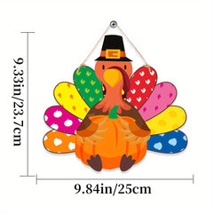 Thanksgiving Party Decoration Hemp Rope Doorplate