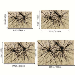 Boho Area Rug Soft Machine Washable Non Slip Backing Stain Resist