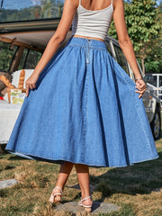 High Waist Denim Circular Skirt Women's Jeans