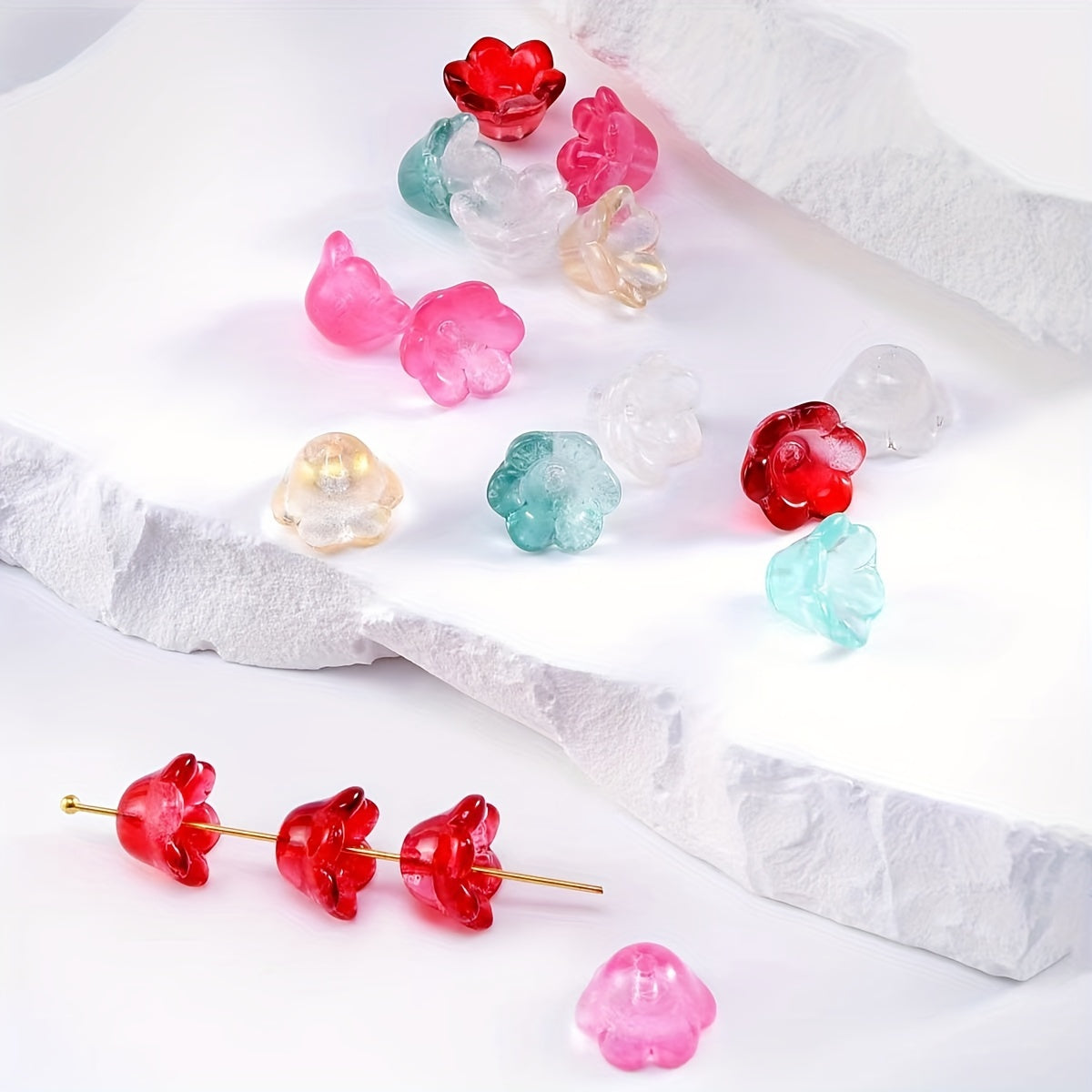 10pcs 10mm Bluebells Glass Beads Jewelry Making DIY Necklace Bracelet Pendant
