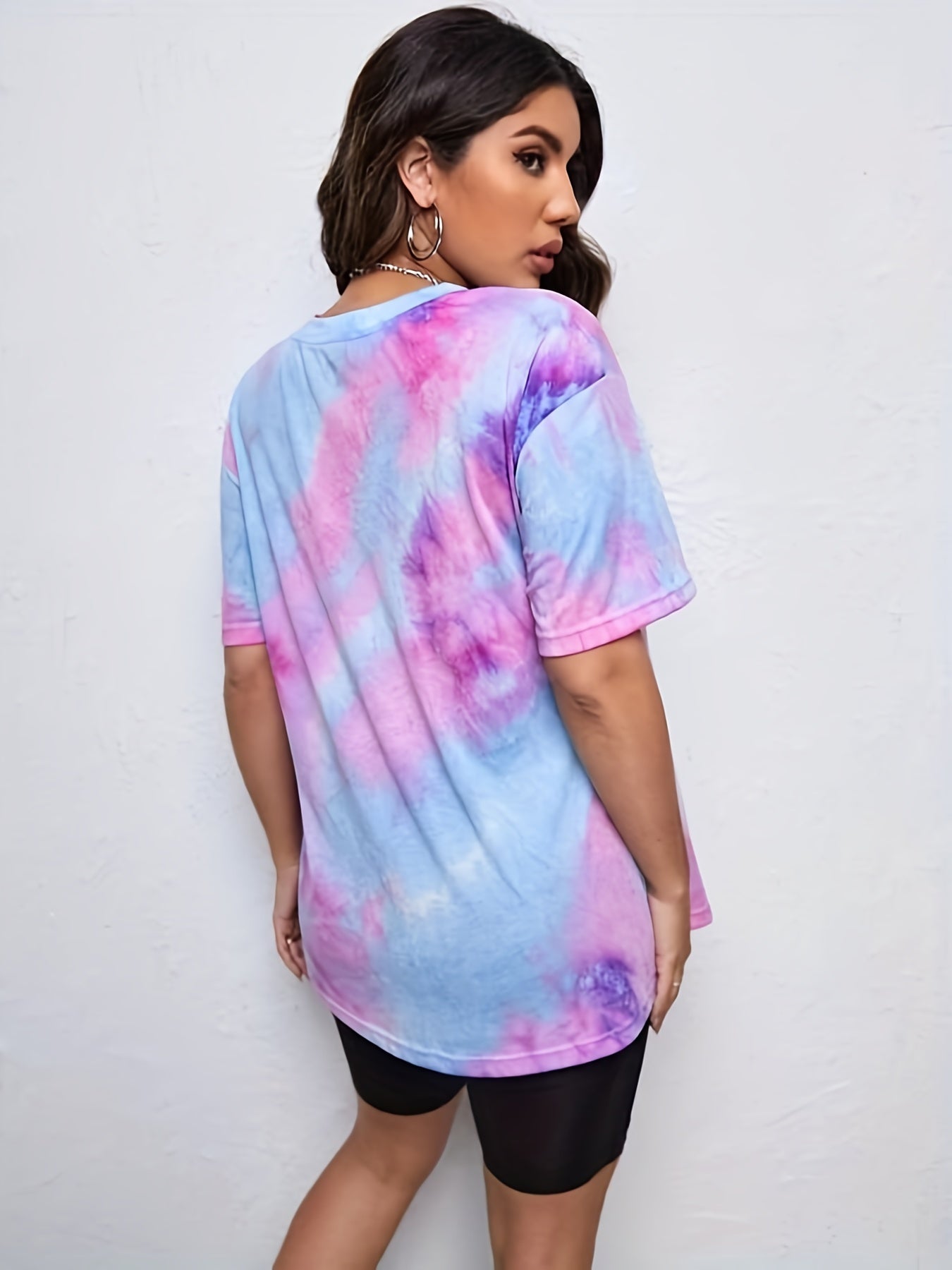  Tie Dye Short Sleeve Pajama Top