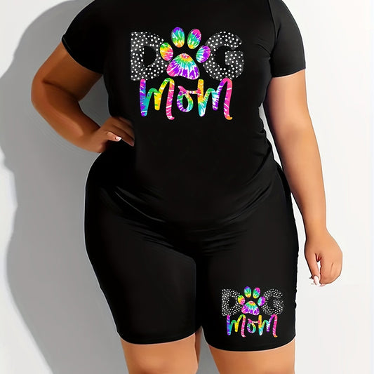 Paw & Art Print 2pc Set Top & Shorts