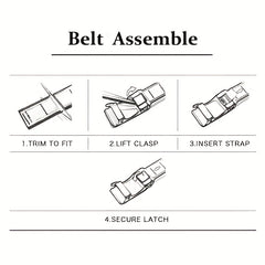 Crocodile Pattern Leather Spiked Belt for Men