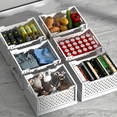 1PC Plastic Storage Basket Dormitory Toy Clothing Folding Box